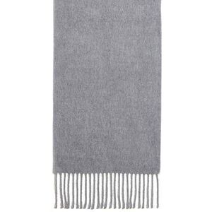 Cejon Womens Woven Scarf One Size With Fringed Trim Grey Made In Italy C40566